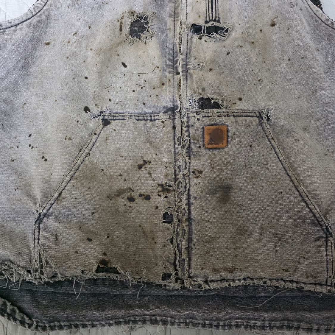 [XL] REPAIR 빈티지 칼하트 베스트 V33-001 트래쉬드 페이드 상품이미지2