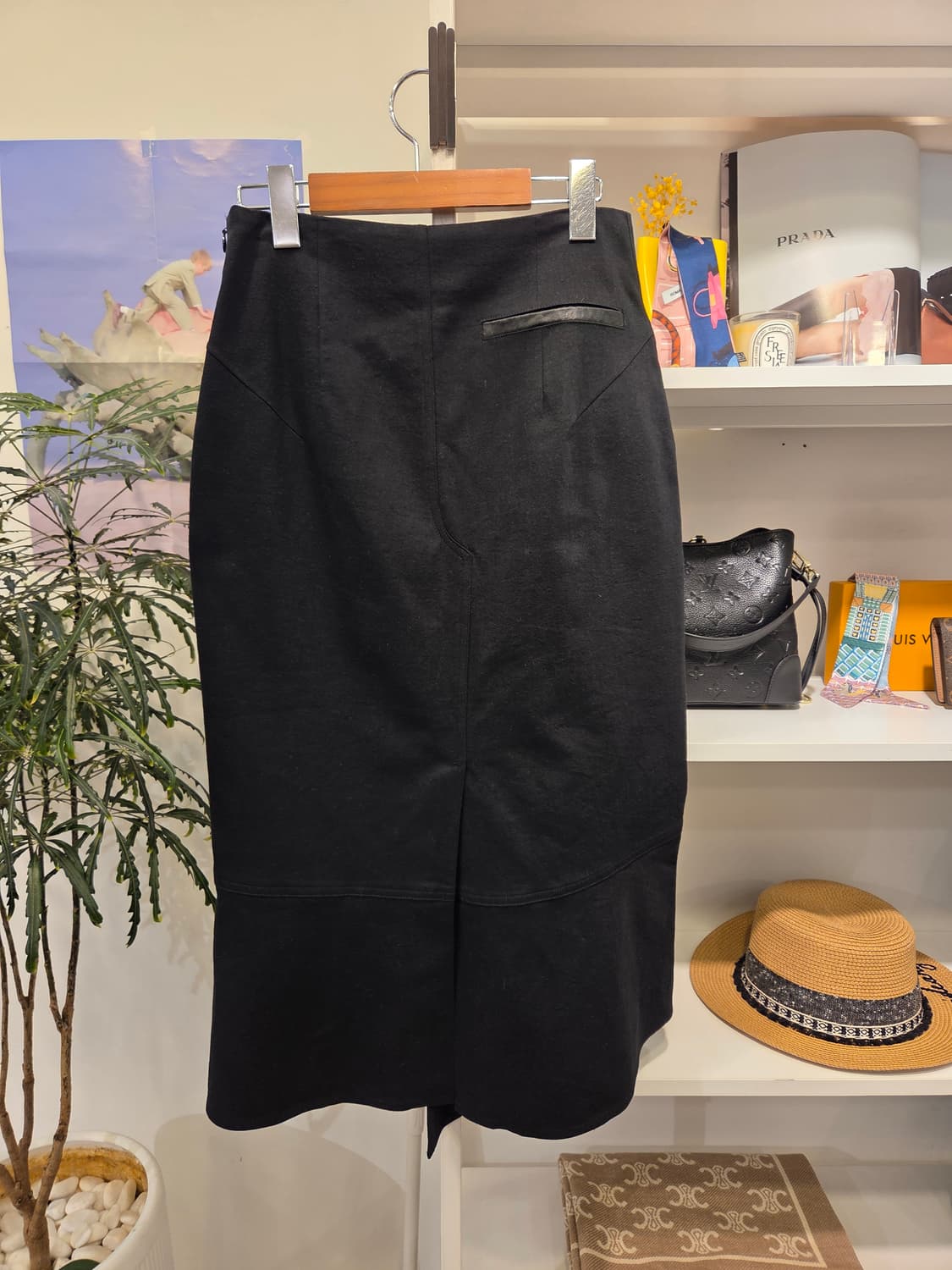 TIME 타임 비대칭 가죽 스커트 상품이미지5