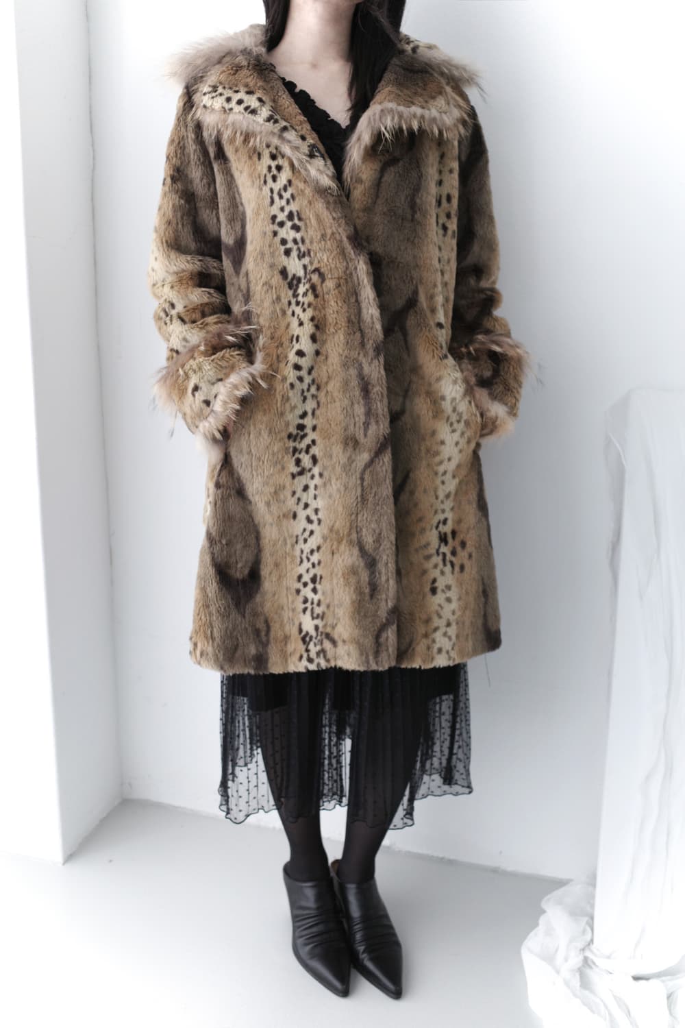 via faburrica) leopard fur jacket 상품이미지5