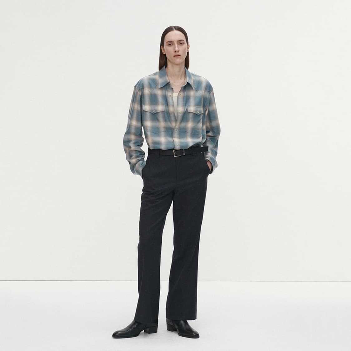 토니웩 Cotton Modal Western Ceck Shirt 상품이미지7