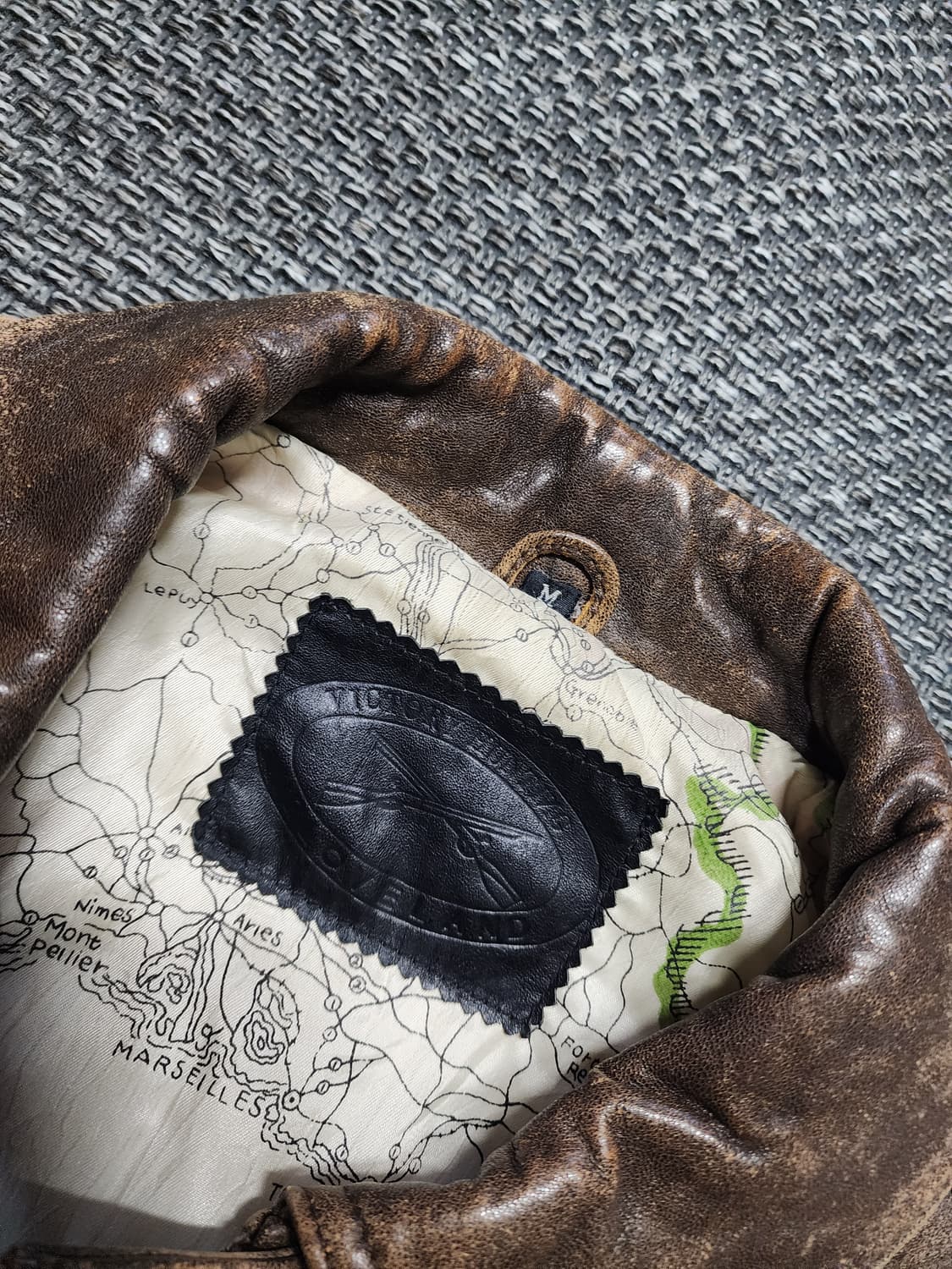 리얼레더 빈티지  자켓 M  상품이미지5