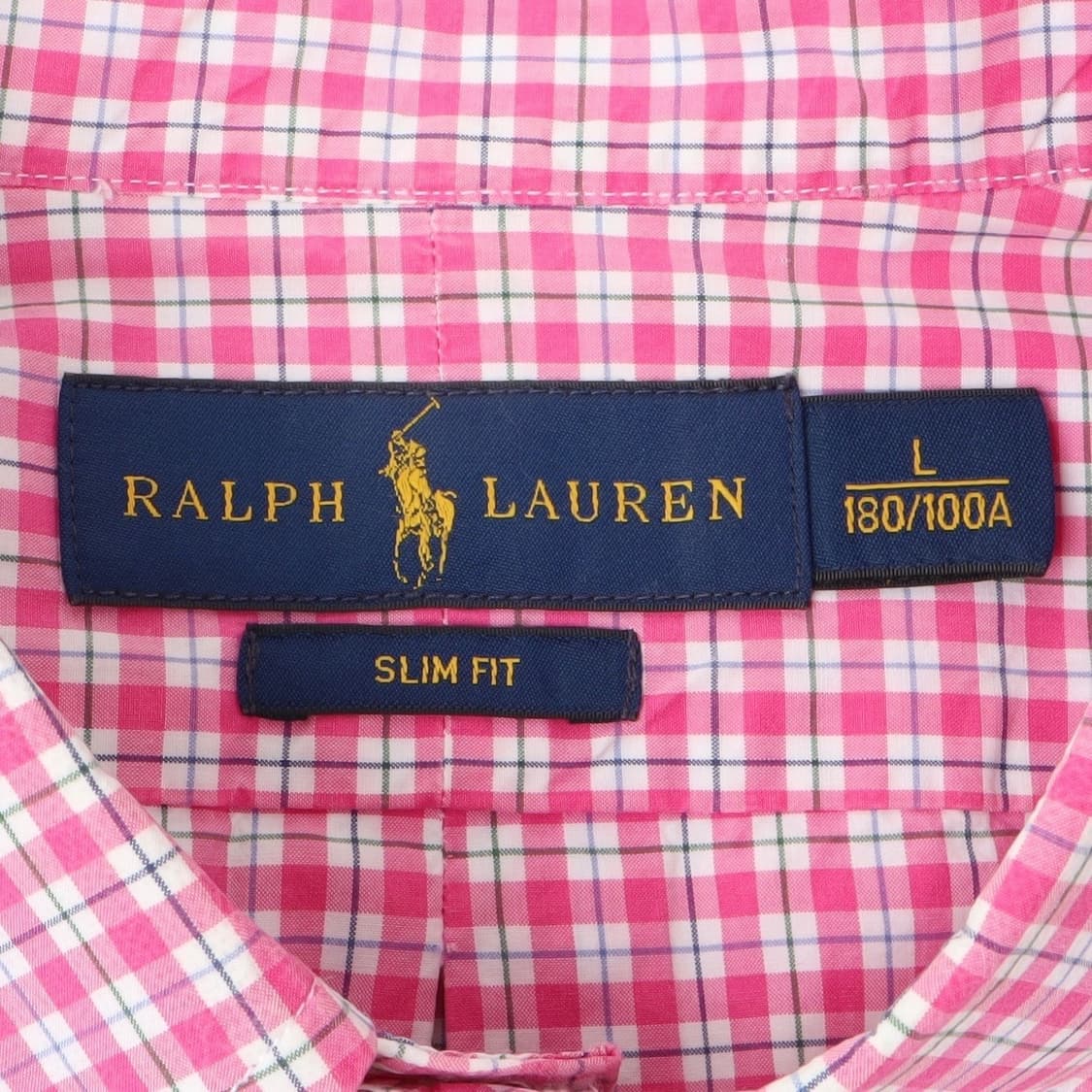 폴로 랄프로렌 핑크 깅엄 체크 셔츠 상품이미지8