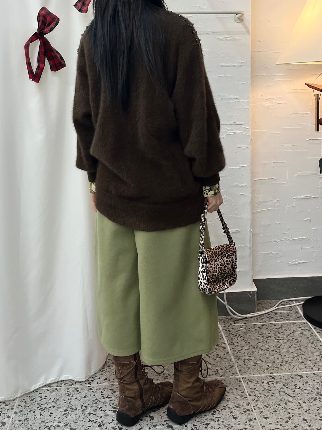 deep brown beads cardigan 상품이미지3