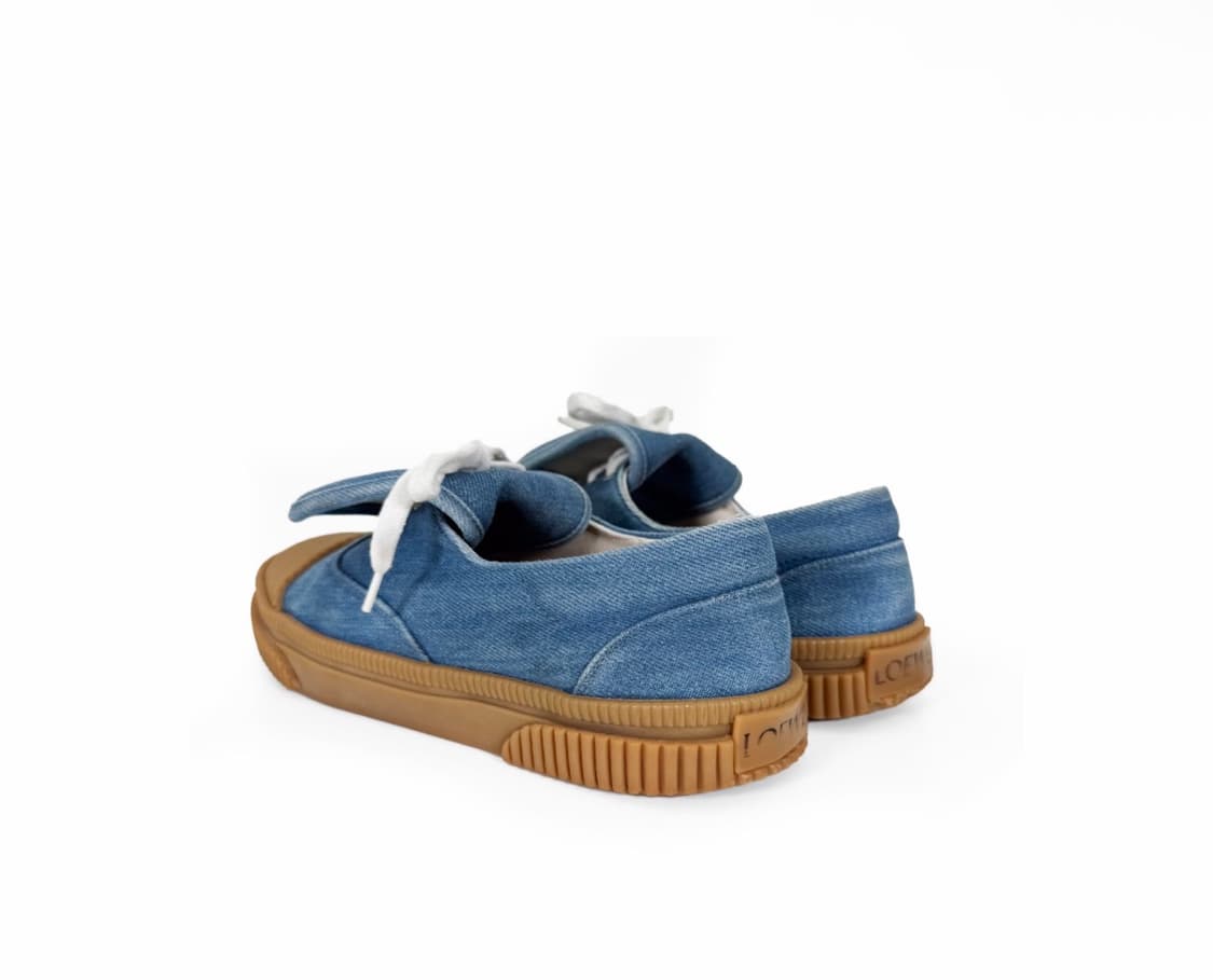 [38] 로에베 x 하울의움직이는성 데님 아나그램 플랩 스니커즈 블루 상품이미지4