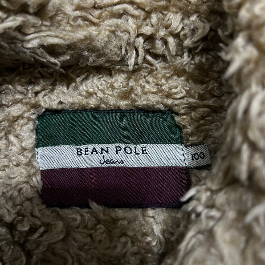 빈폴 진스 양털 카라 워싱 데님 무스탕 청자켓 [인디고] L/100 상품이미지5