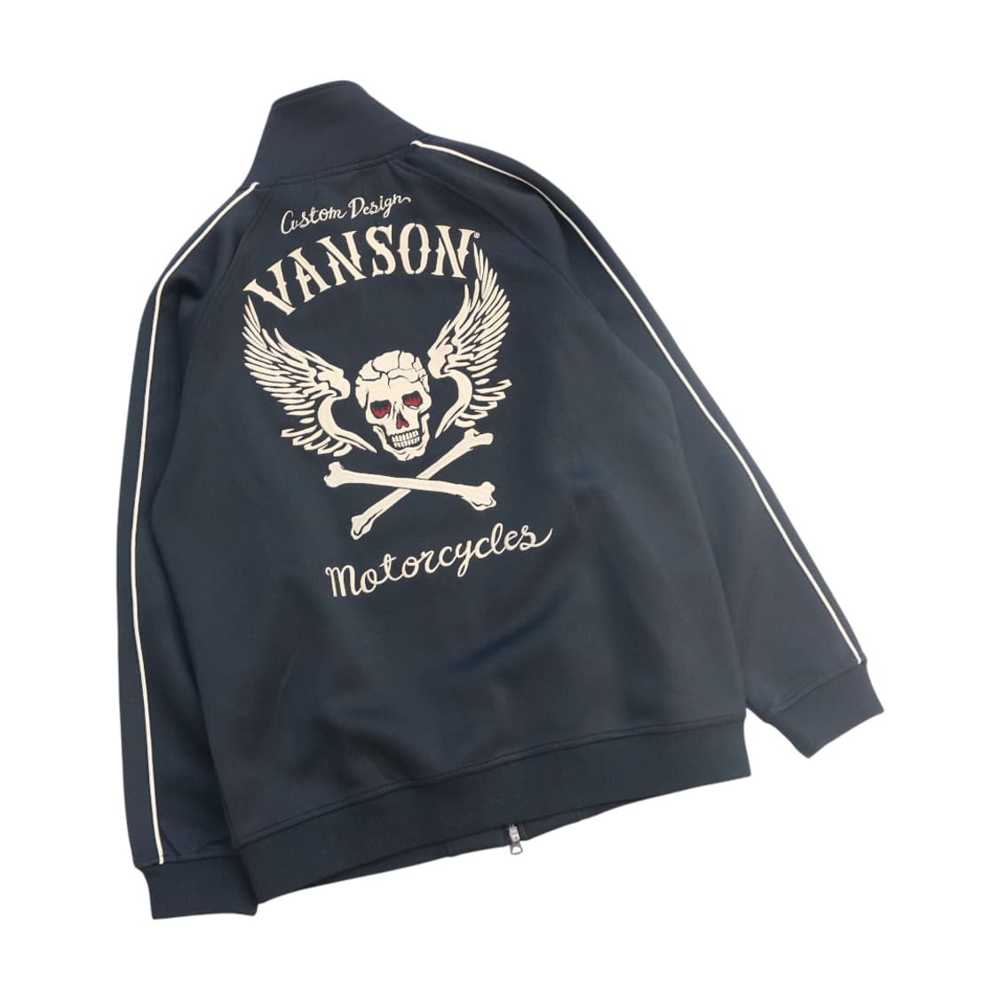 밴슨 본즈 스컬 자수 바이커 트랙탑 저지 상품이미지1