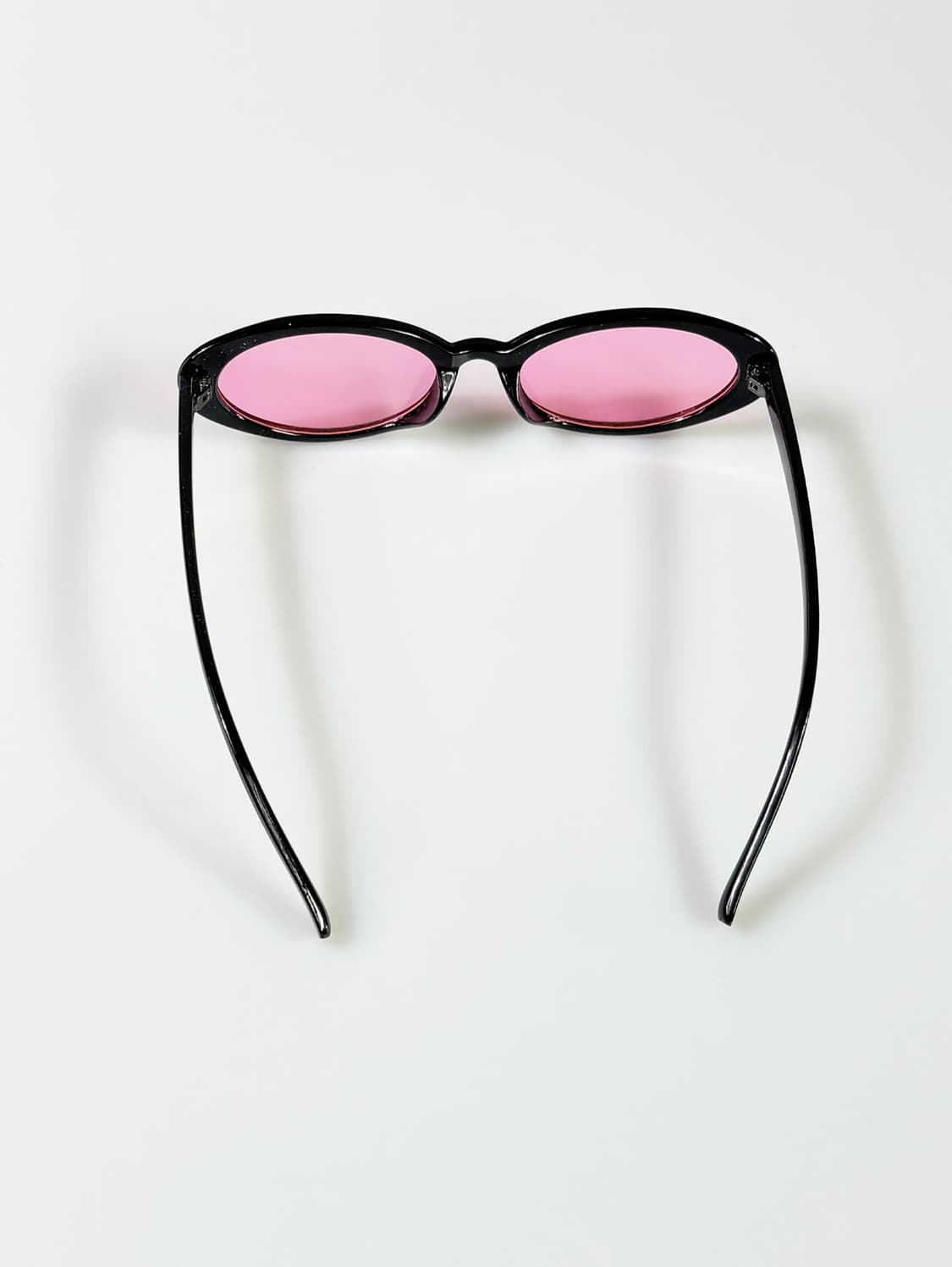 90s 블랙 캣아이 뿔테 프레임 빈티지 핑크 틴트 선글라스 상품이미지5