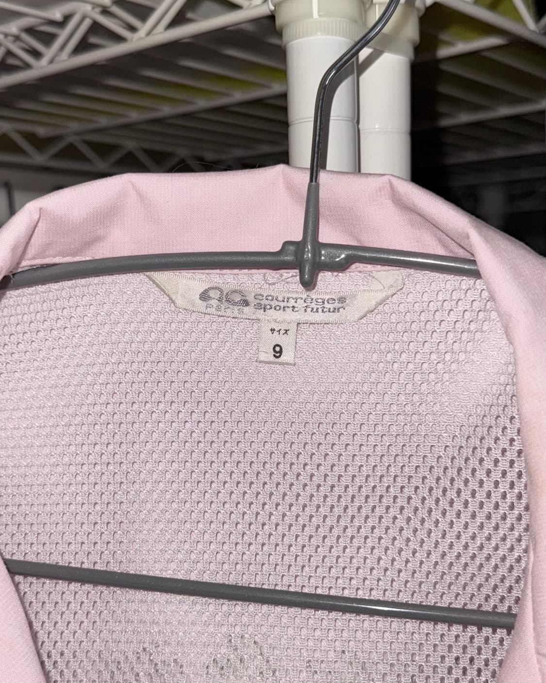 꾸레쥬 연핑크 백로고 봄버 자켓 상품이미지8