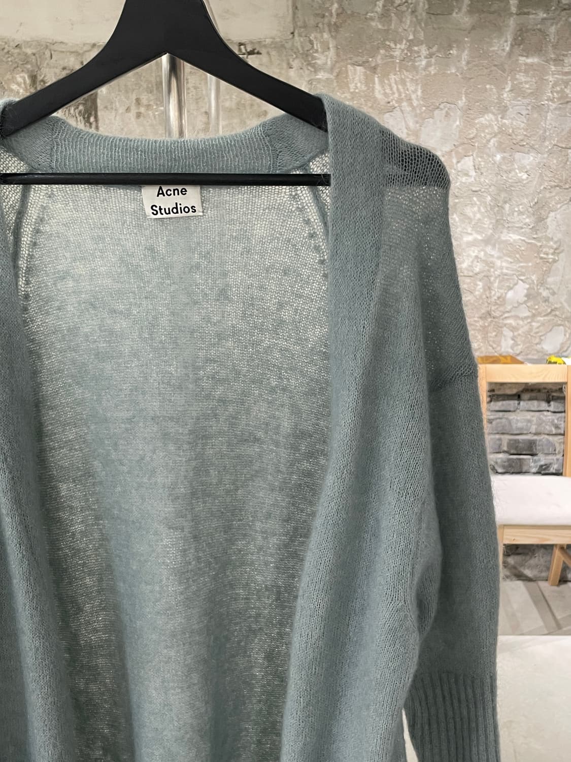 아크네 스튜디오 민트 라야 모헤어 오픈 롱 가디건 상품이미지3