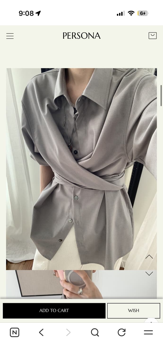 [Persona] double layer tie blouse 페르소나 상품이미지2