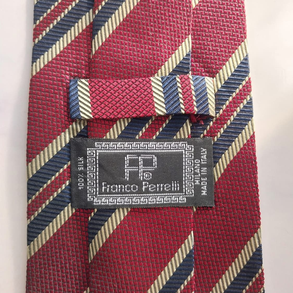 프랑코 페렐리 실크 스트라이프 넥타이 9.5cm A+등급 K1284
 상품이미지8