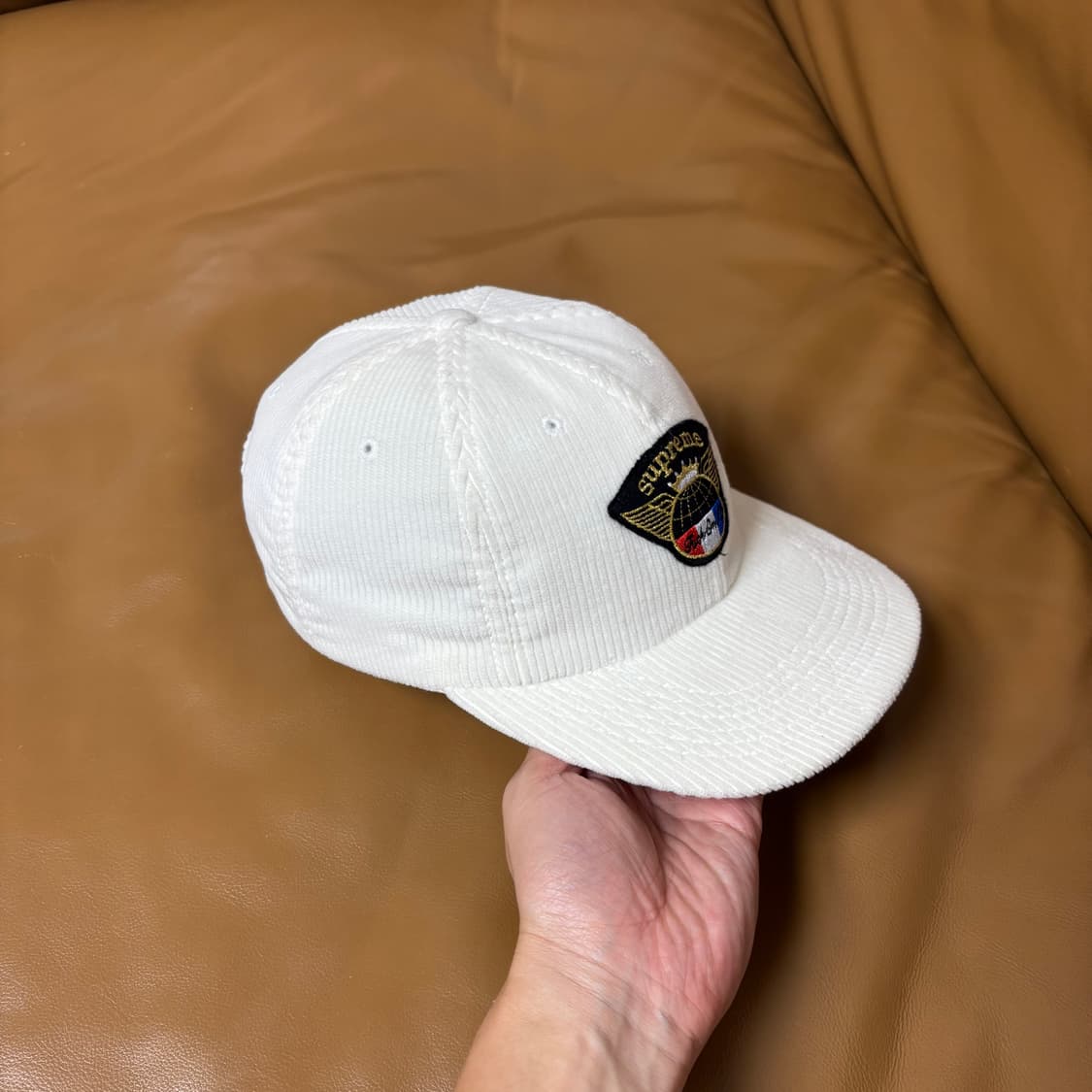 Supreme 슈프림 윙패치 코듀로이 화이트 6패널 볼캡 모자 상품이미지3