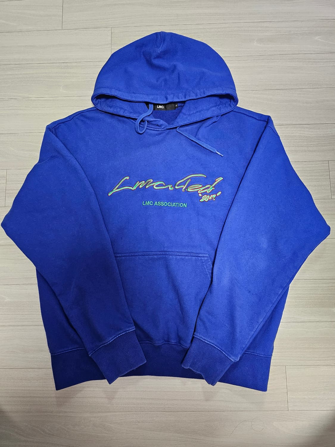 LMC 블루 컬러 후드티 L 상품이미지3
