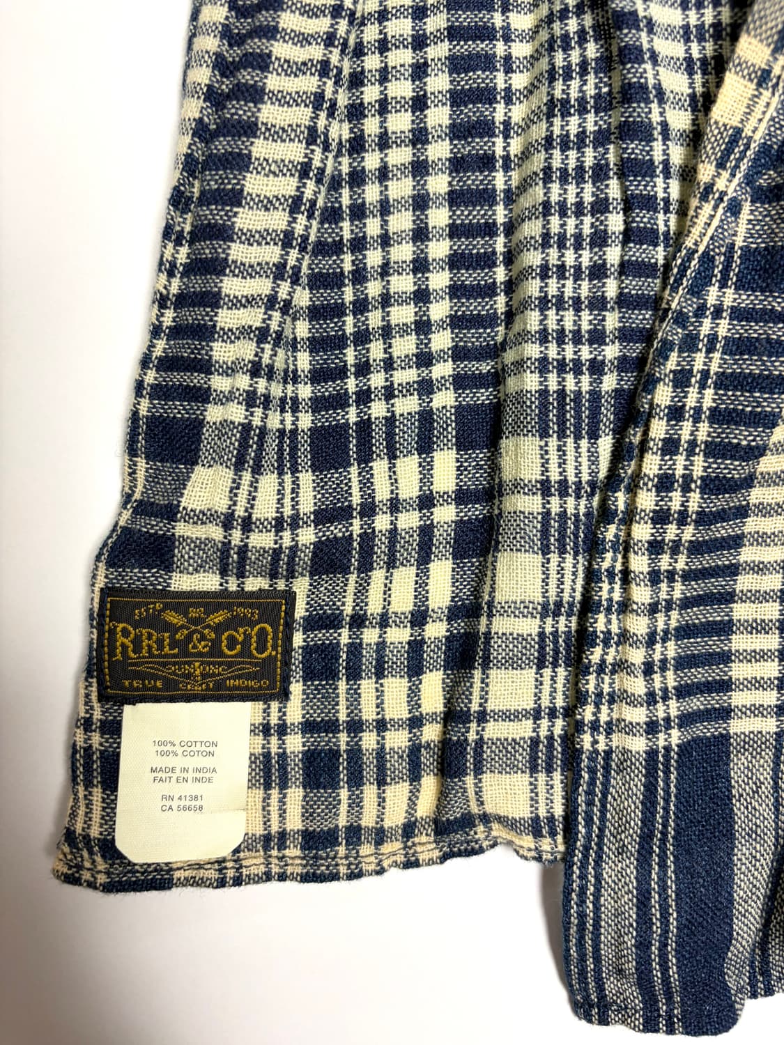 더블알엘 (RRL) 인디고 빈티지 코튼 머플러 상품이미지8