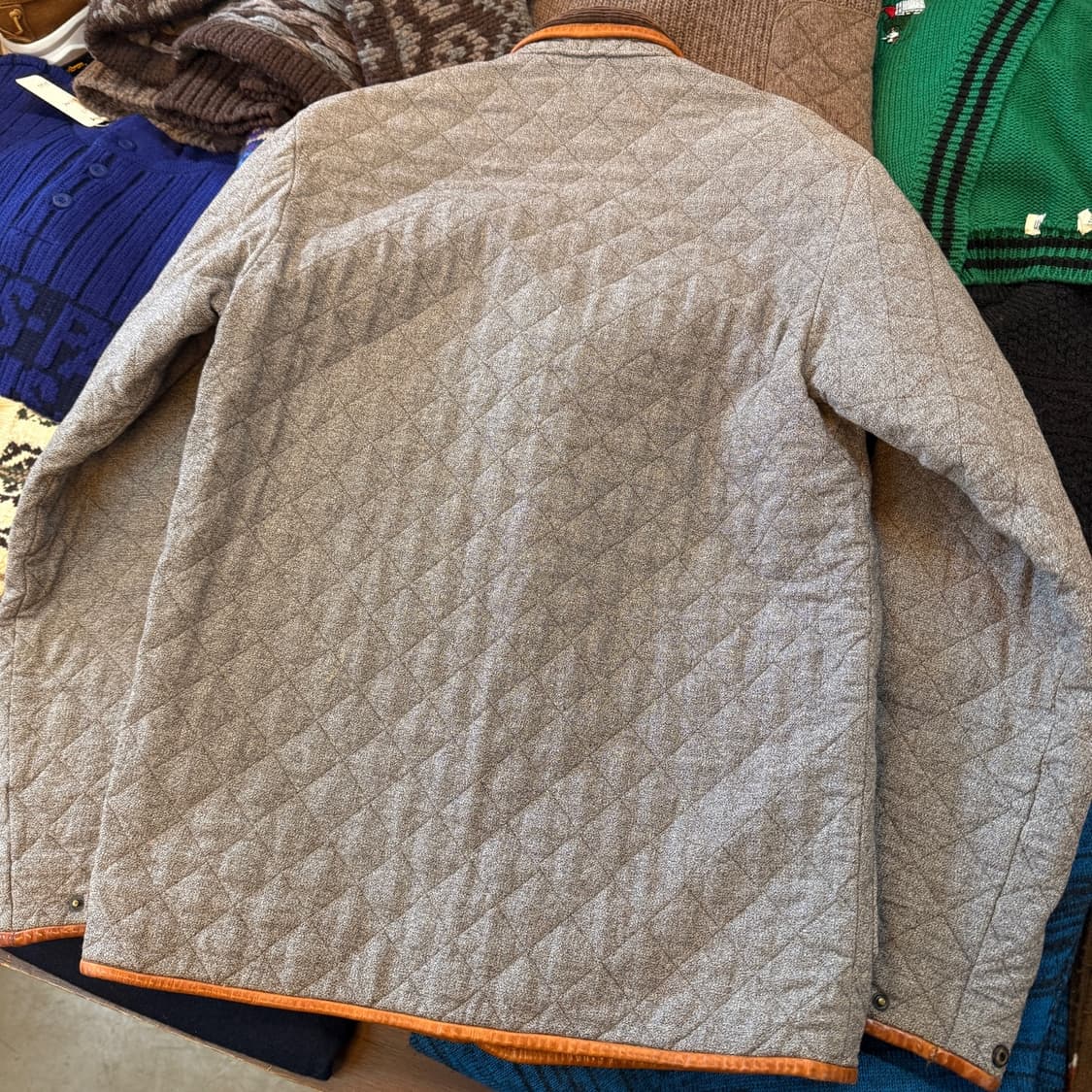 캐피탈 소가죽 트리밍 클래식 퀄팅 자켓 상품이미지6