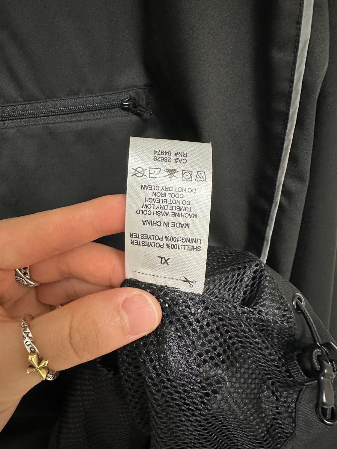 스투시 3M 파이핑 풀오버 아노락 블랙 자켓 바람막이 후드 상품이미지7