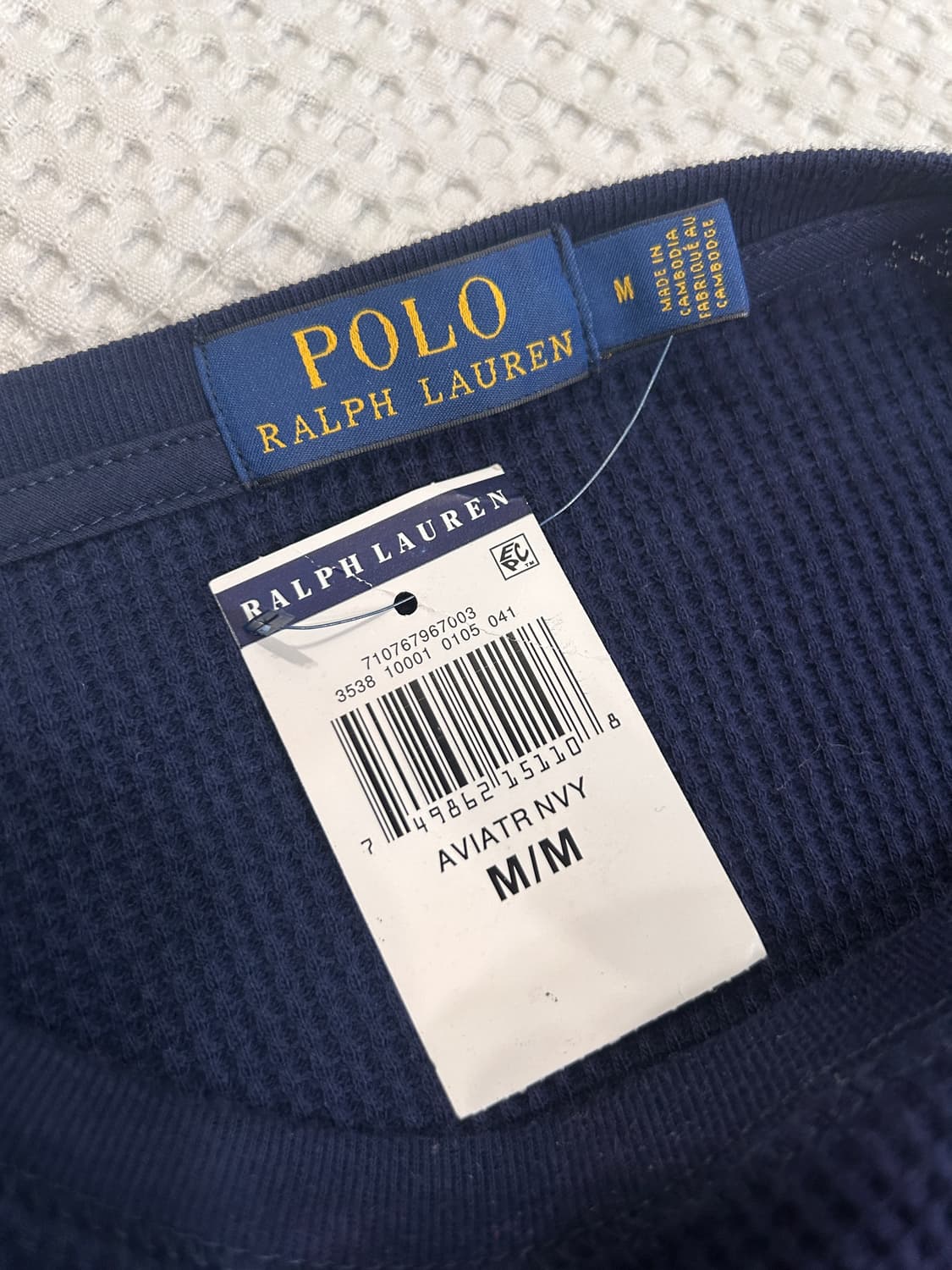 폴로 와플 맨투맨 M 상품이미지2