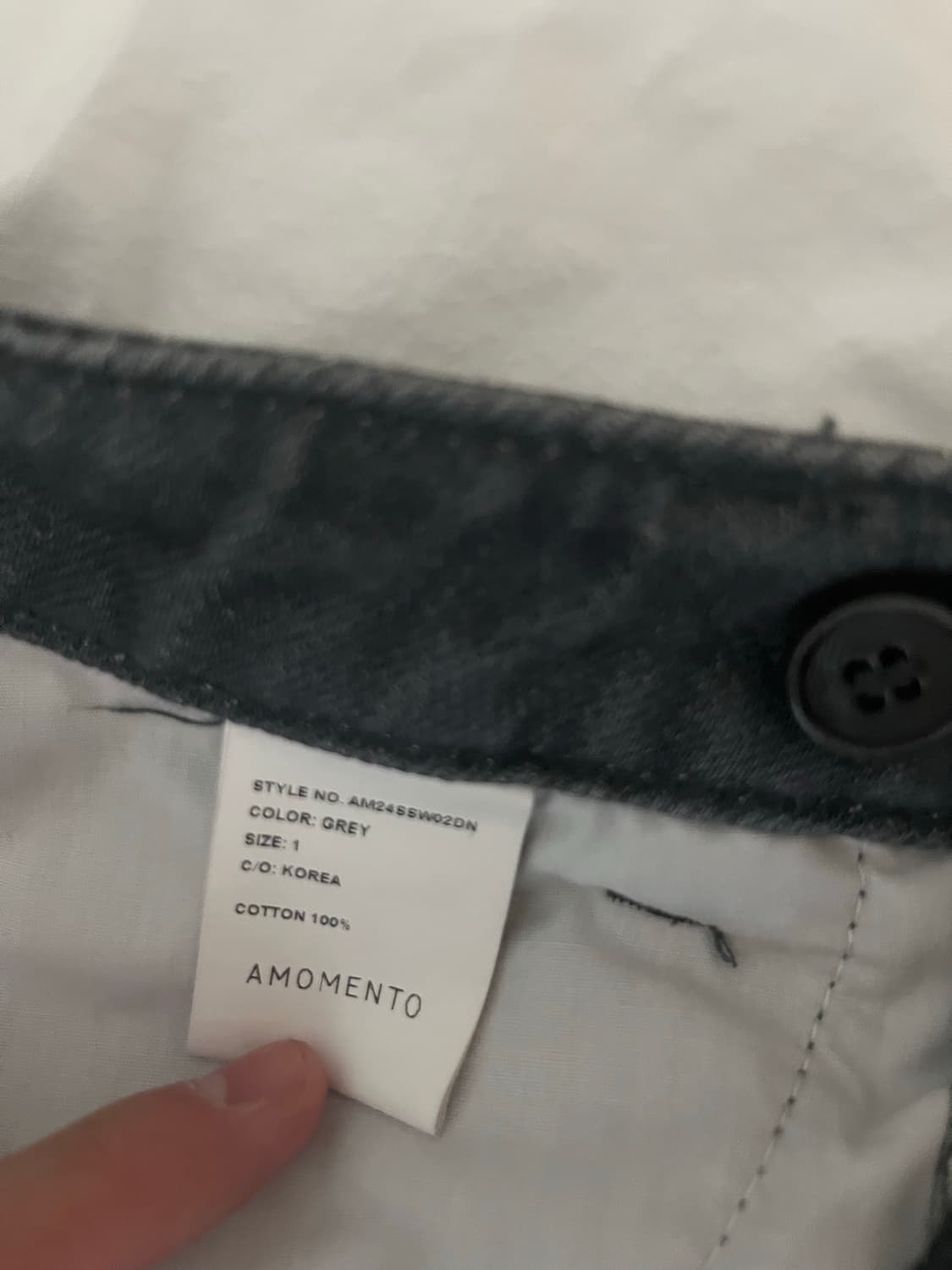 Amomento 24ss indigo straight denim grey 상품이미지6