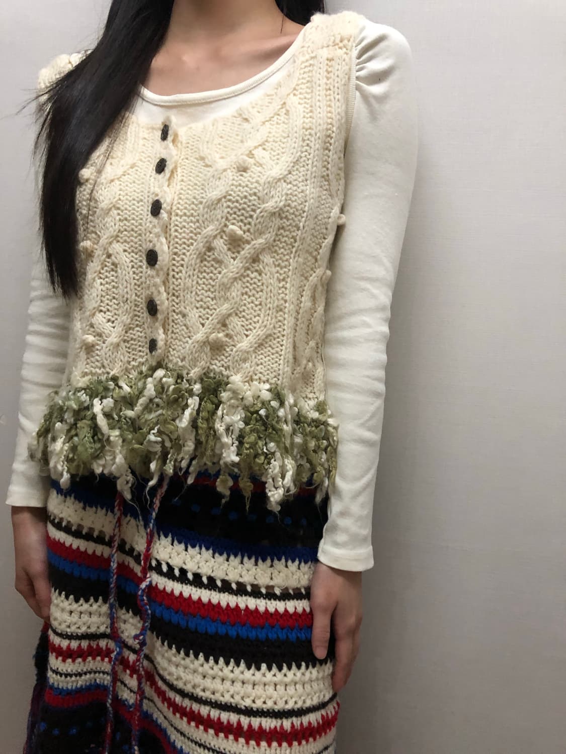 빈티지 아이보리 퍼 태슬 베스트 상품이미지7