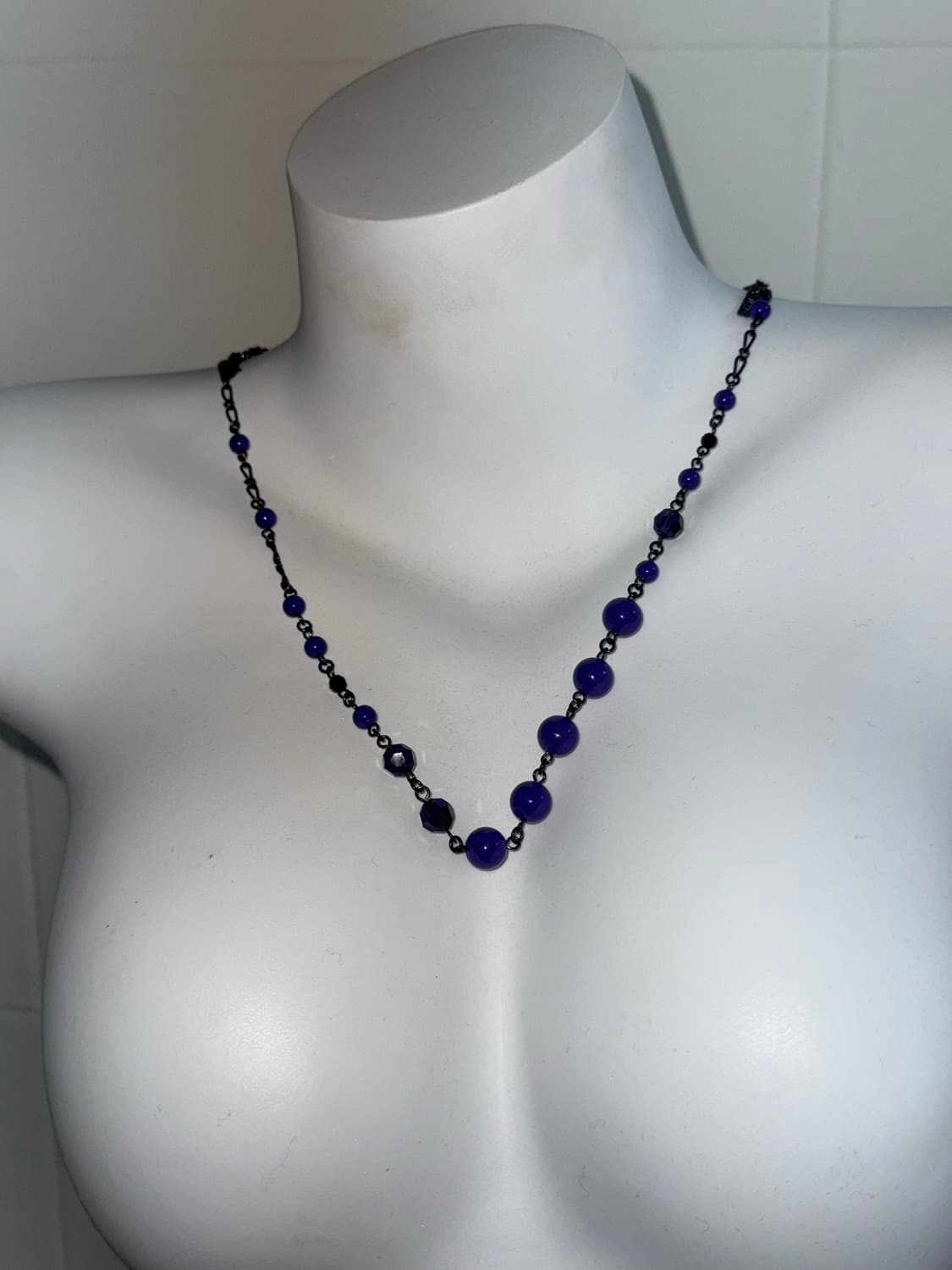 Anna Sui 안나수이 퍼플 오리엔탈 구슬 보석 목걸이 상품이미지3