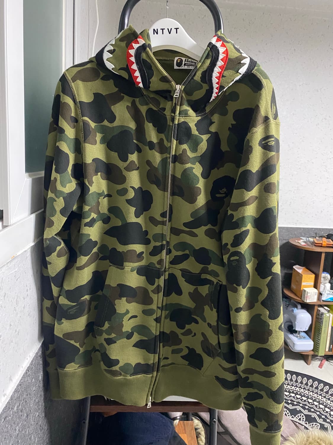 베이프 PONR 카모 샤크 후드 L 상품이미지2