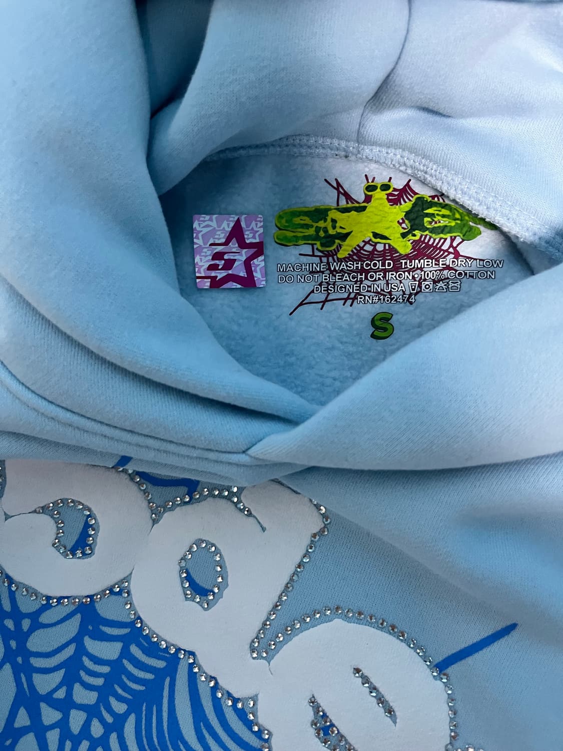 스파이더 베이비 블루 후드티 상품이미지2