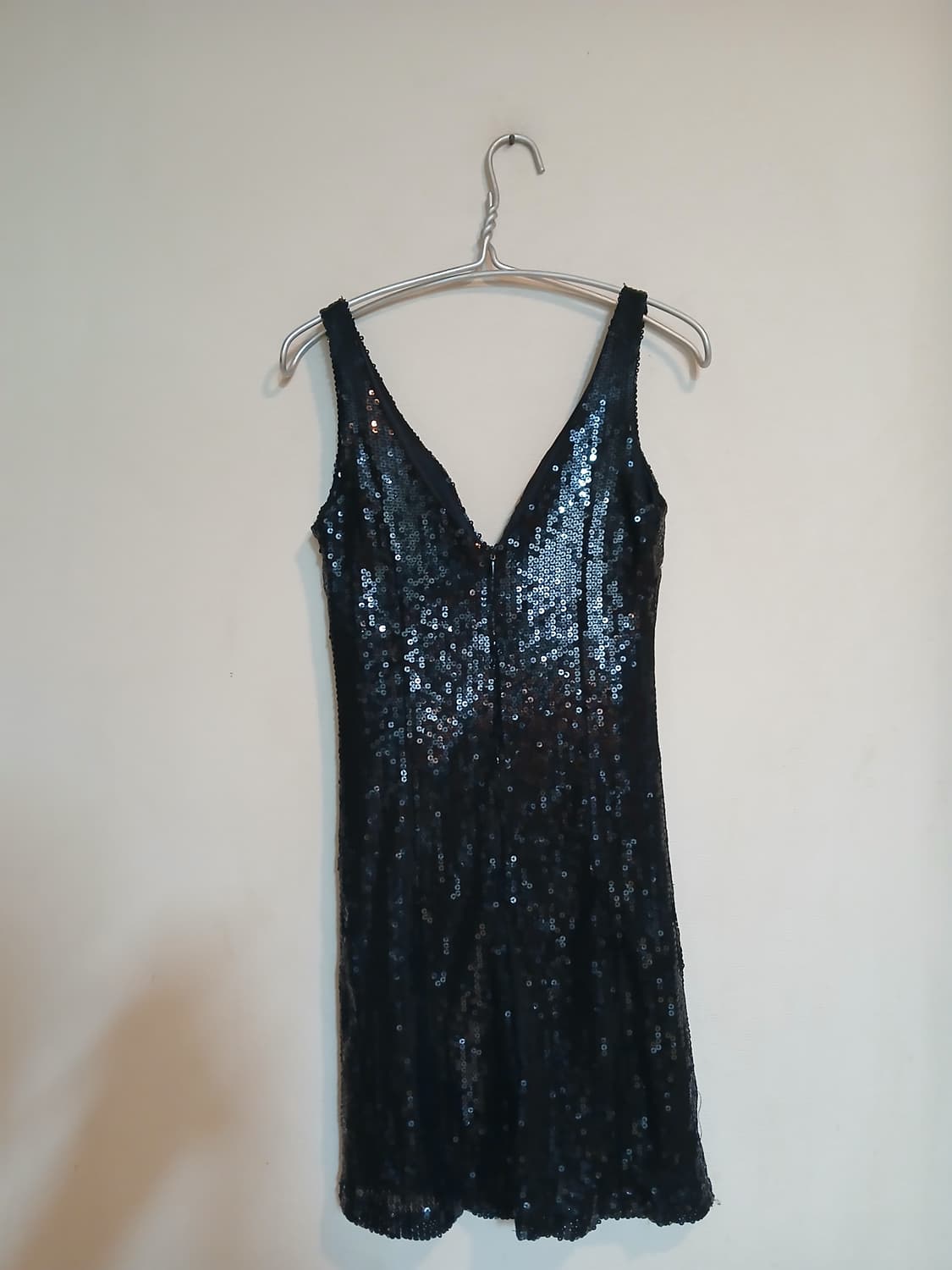 고급 스팽글 브이넥 캡 미니 원피스 드레스 백리스 섹시 홀복 클럽 파티룩 상품이미지4