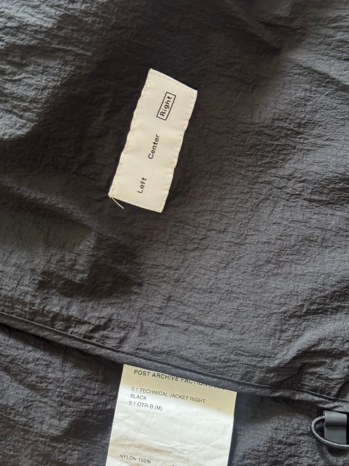 포스트아카이브팩션 (파프) 5.1 테크니컬 자켓 라이트 블랙 상품이미지1