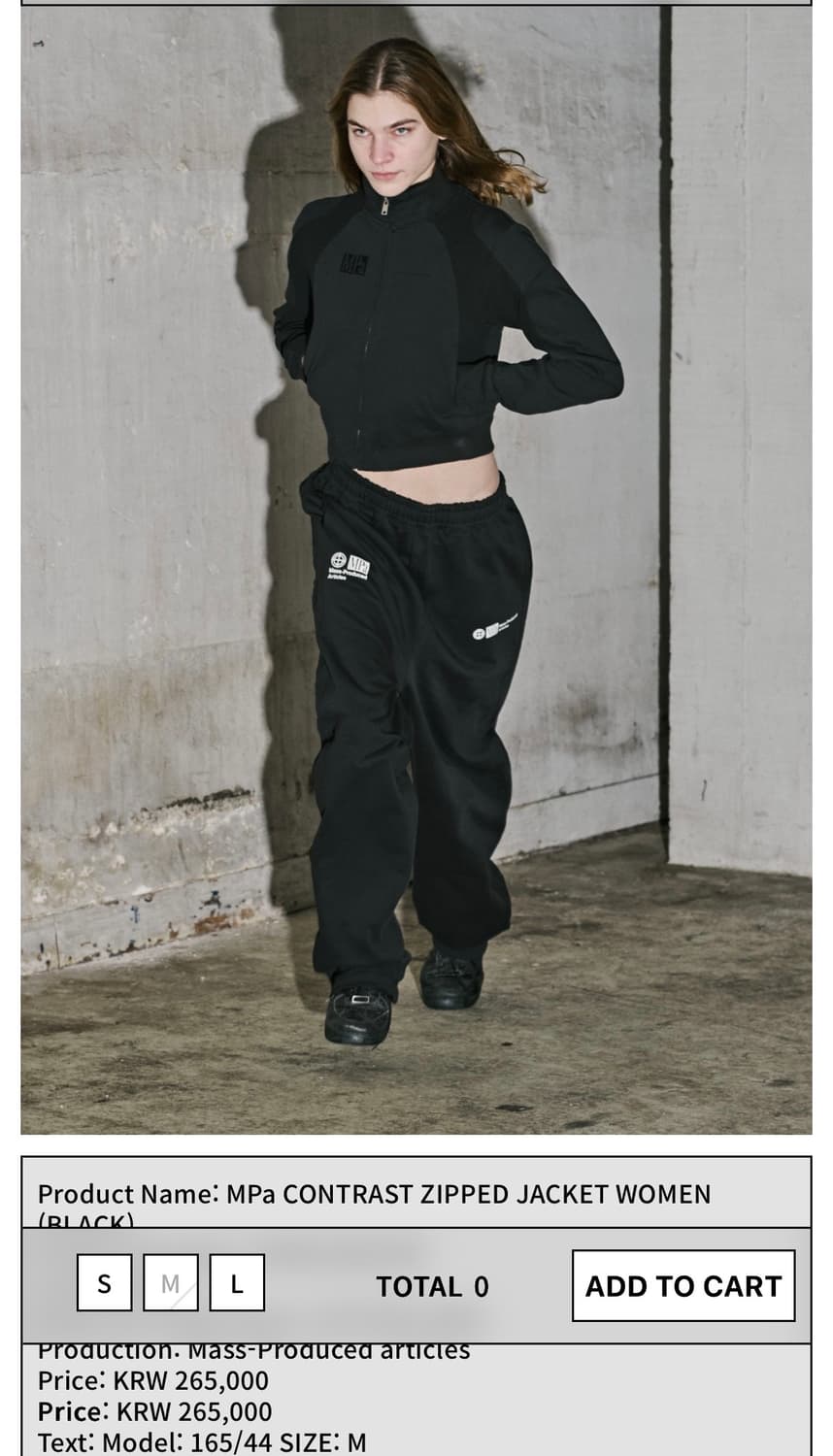 플프 contrast zip jacket women 상품이미지1