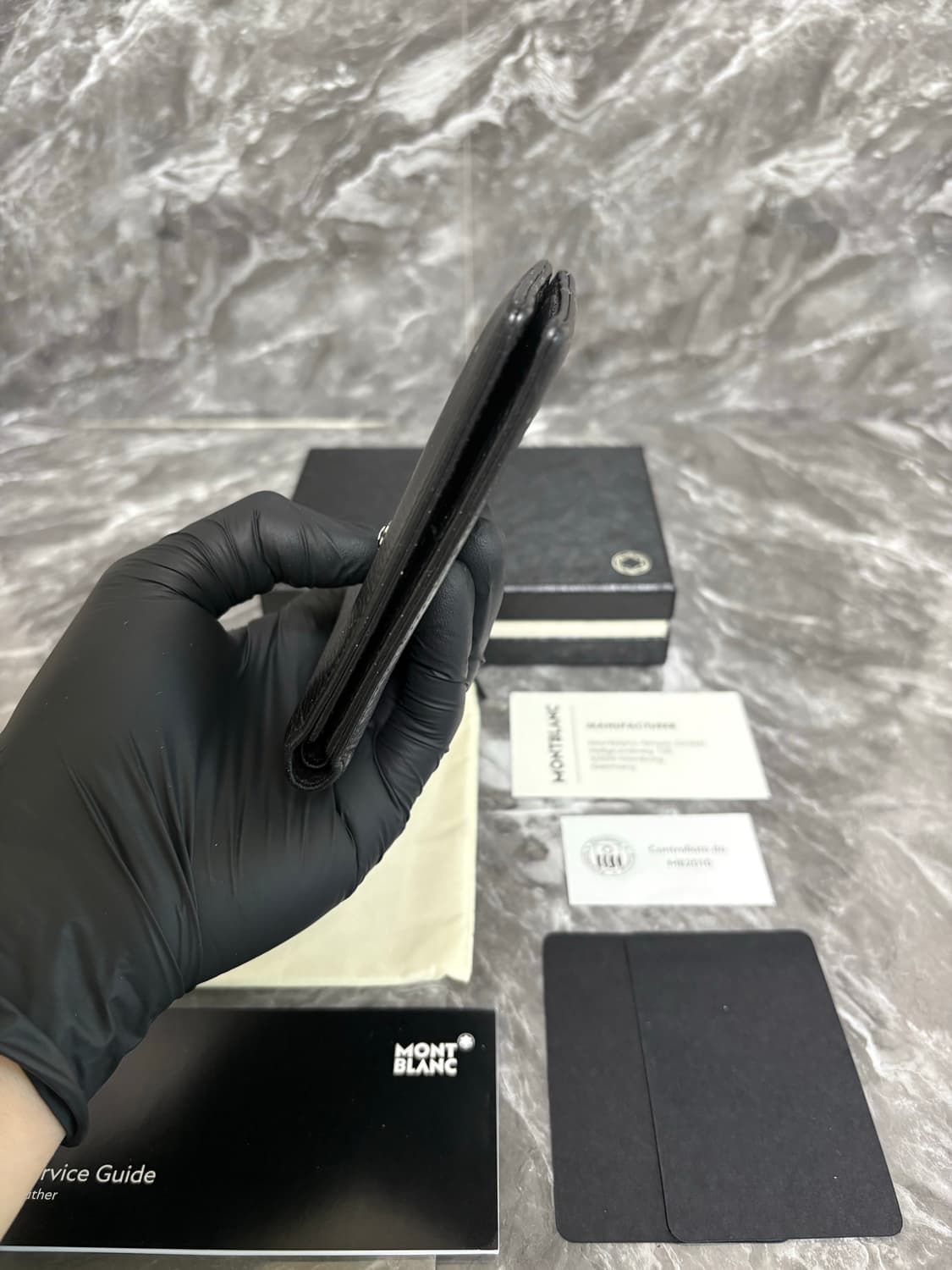 몽블랑 반지갑 블랙 풀박스 상품이미지4