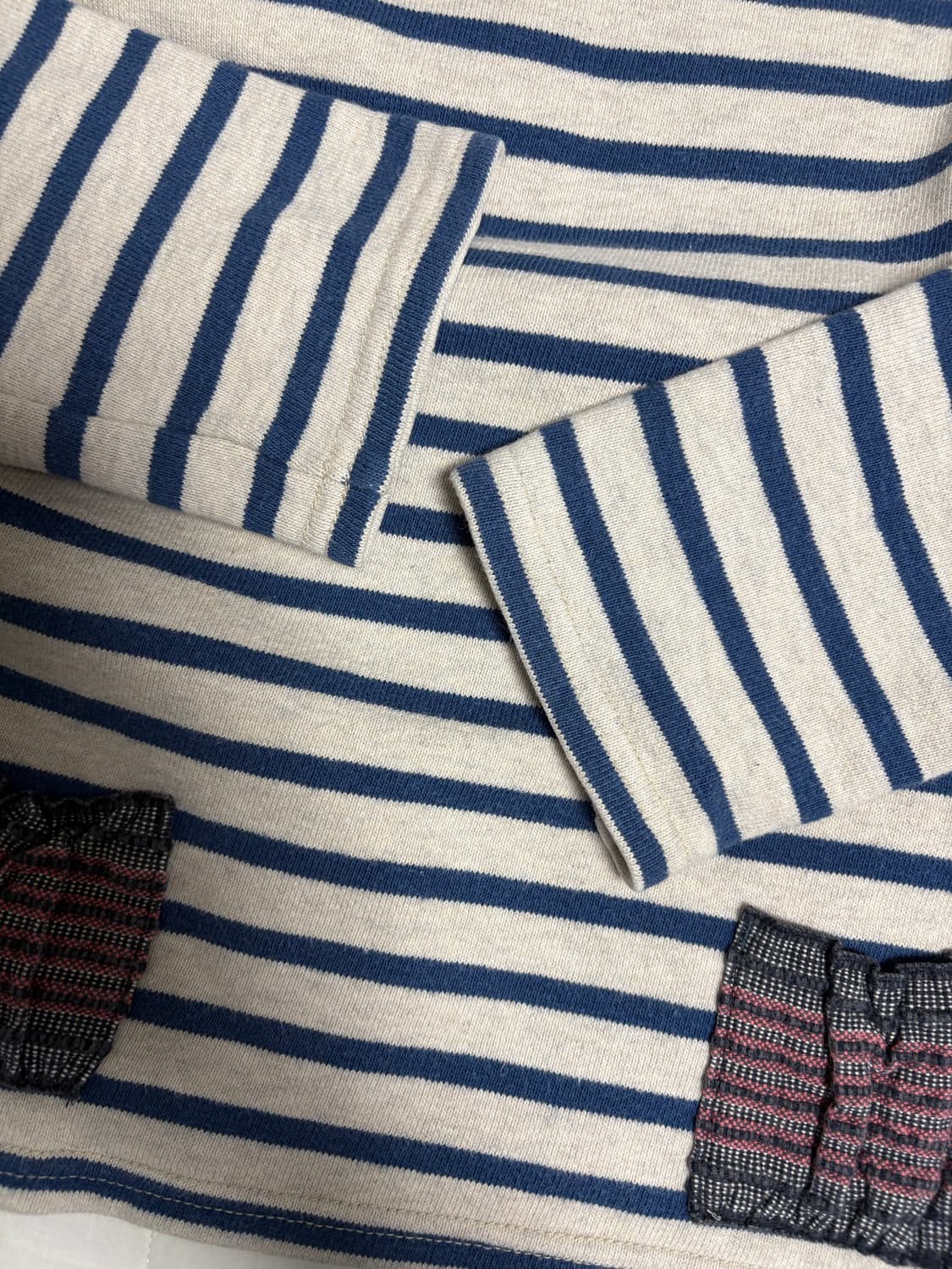 캐피탈 스트라이프 보더 맨투맨 티셔츠 상품이미지5