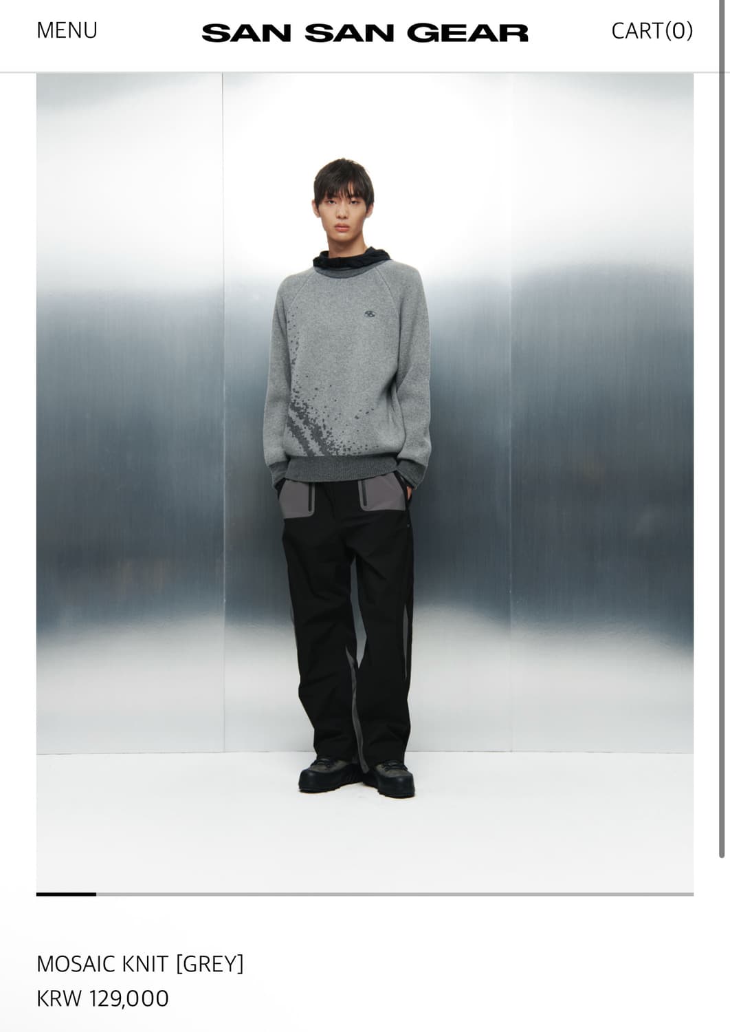 산산기어 니트 MOSAIC KNIT [GREY] 상품이미지3