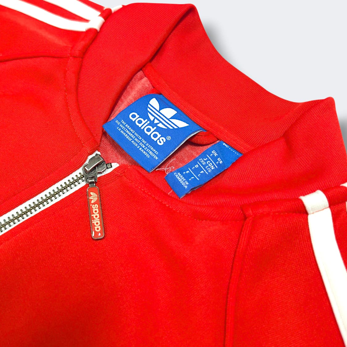 [XL] 아디다스 레드&화이트 오리지널 슈퍼스타 트랙탑 져지 상품이미지7