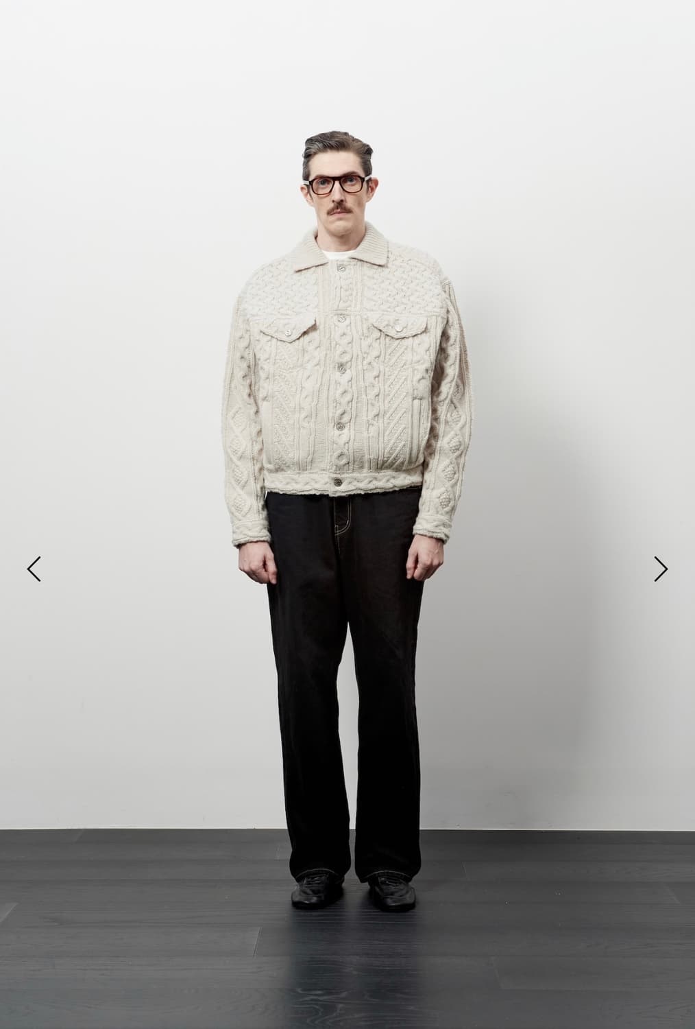 (새상품) STU 니트 트러커 자켓 아이보리L 팝니다 상품이미지1