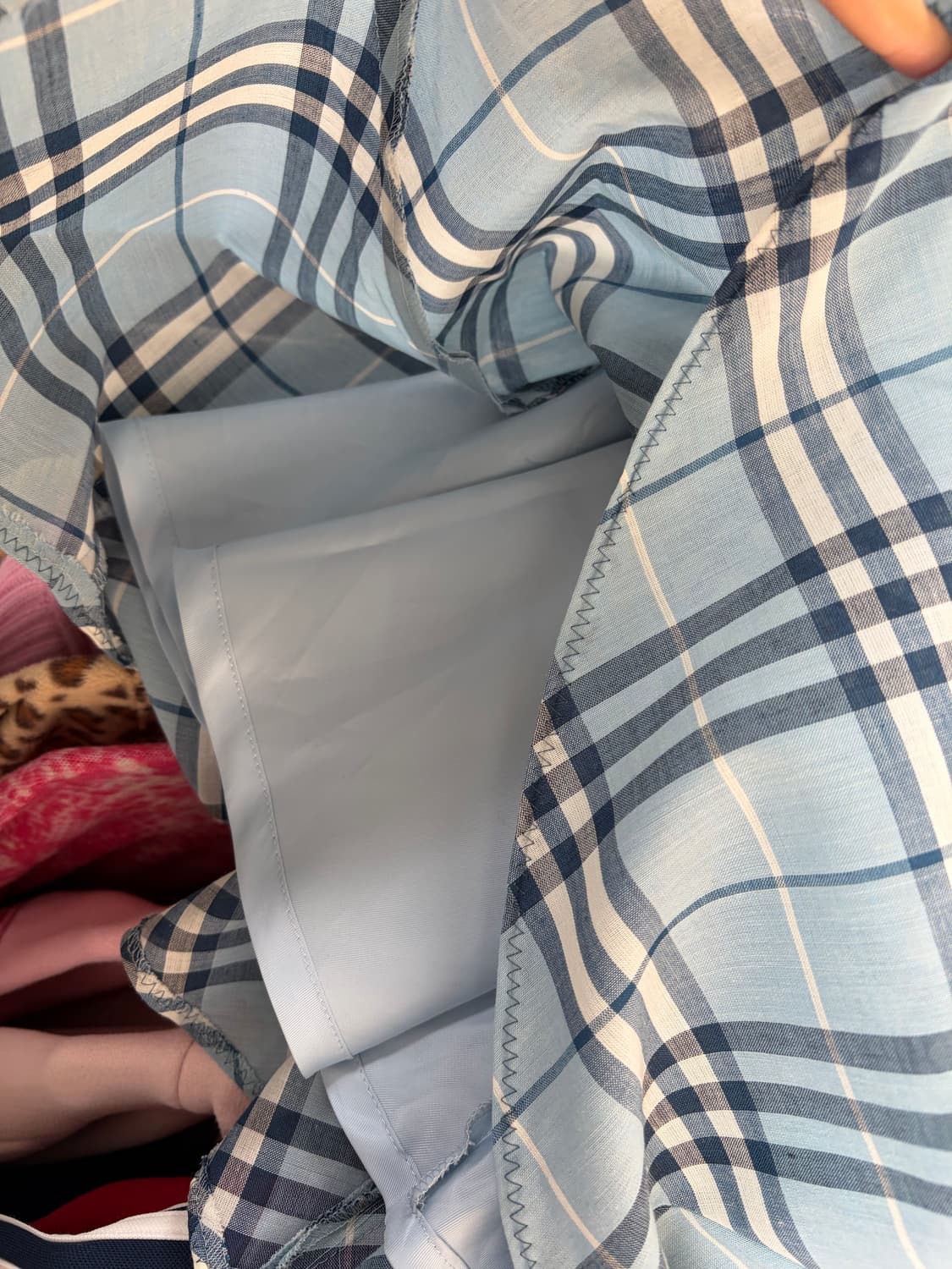 버버리 하늘 노바체크 미디 스커트 상품이미지3