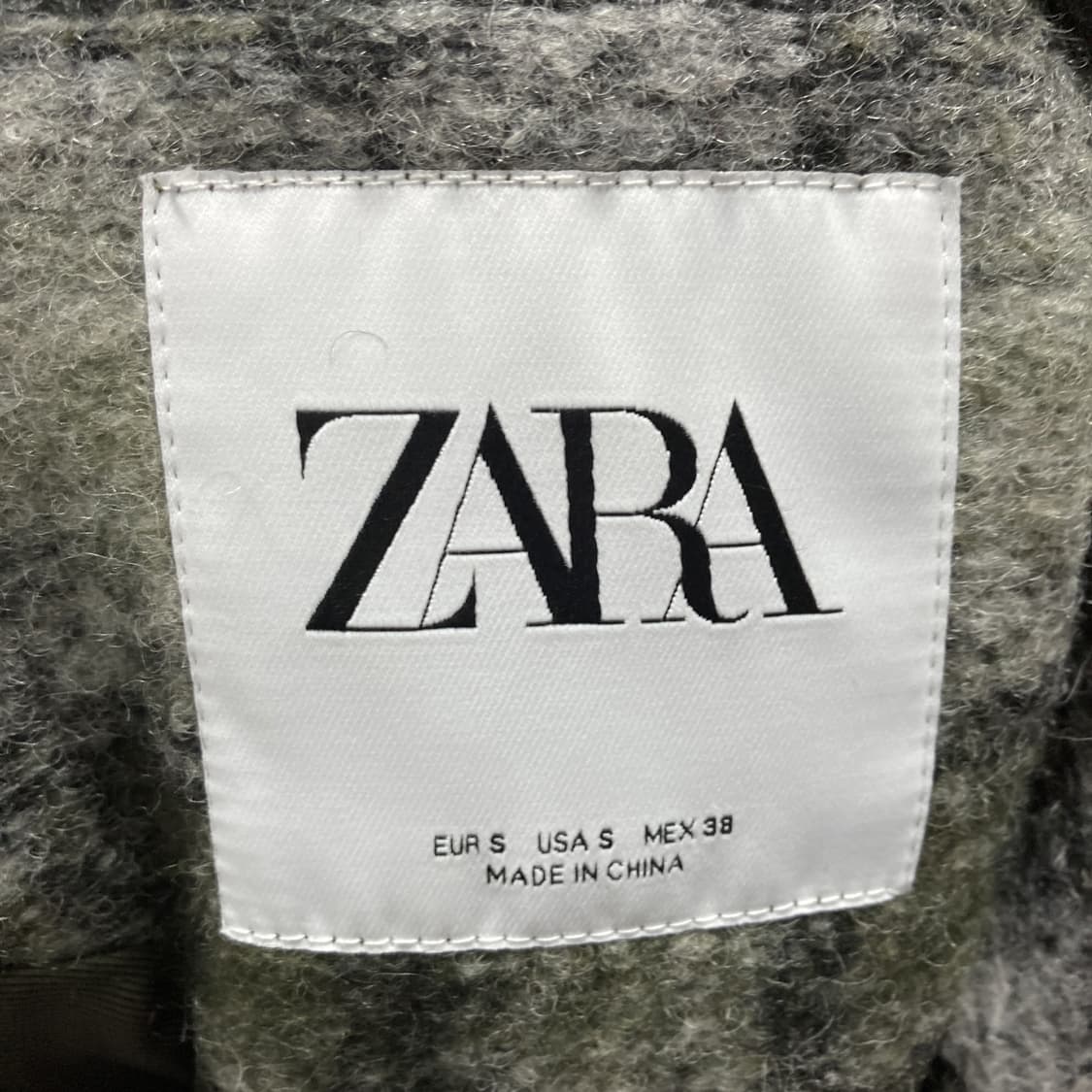 자라 여성 체크 울 코트 55-66  상품이미지4