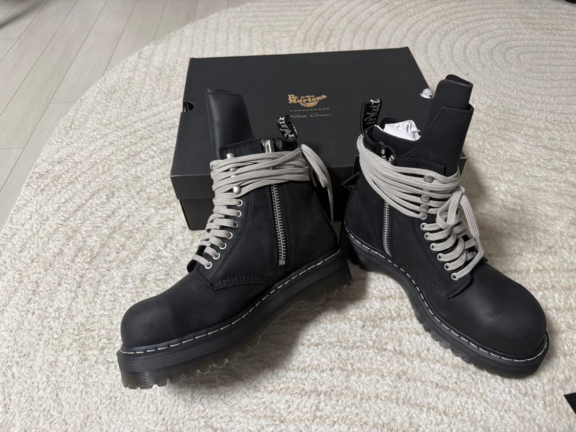 닥터마틴 x 릭 오웬스 쿼드 솔 스틸 토 부츠 43 (280) 상품이미지3