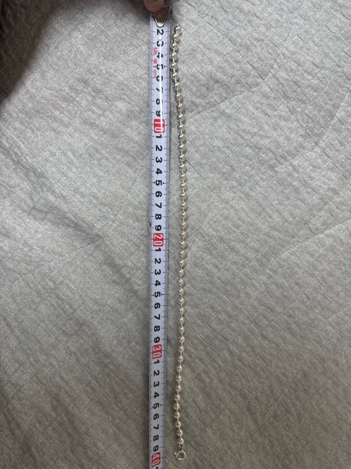 925 silver 실버 군번줄 7mm 은볼 목걸이 대략40cm 여자남자 상품이미지3