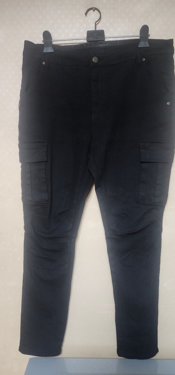 남성 슬림핏 건빵포켓 스판 청바지블랙36상태최상 상품이미지1