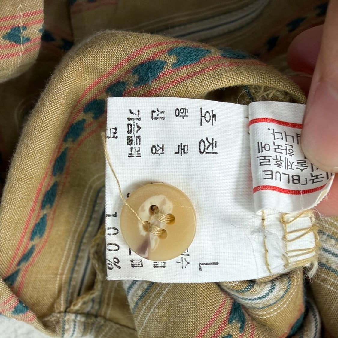 랭글러 웨스턴 스트라이프 셔츠 베이지 L 상품이미지6