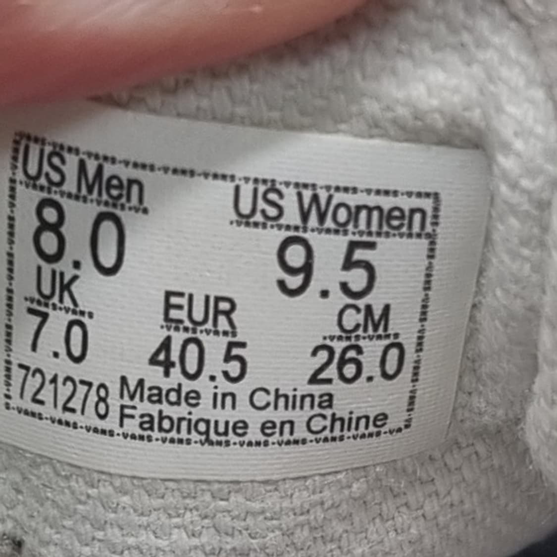 반스 스타일36 레드 남성스니커즈260  상품이미지6