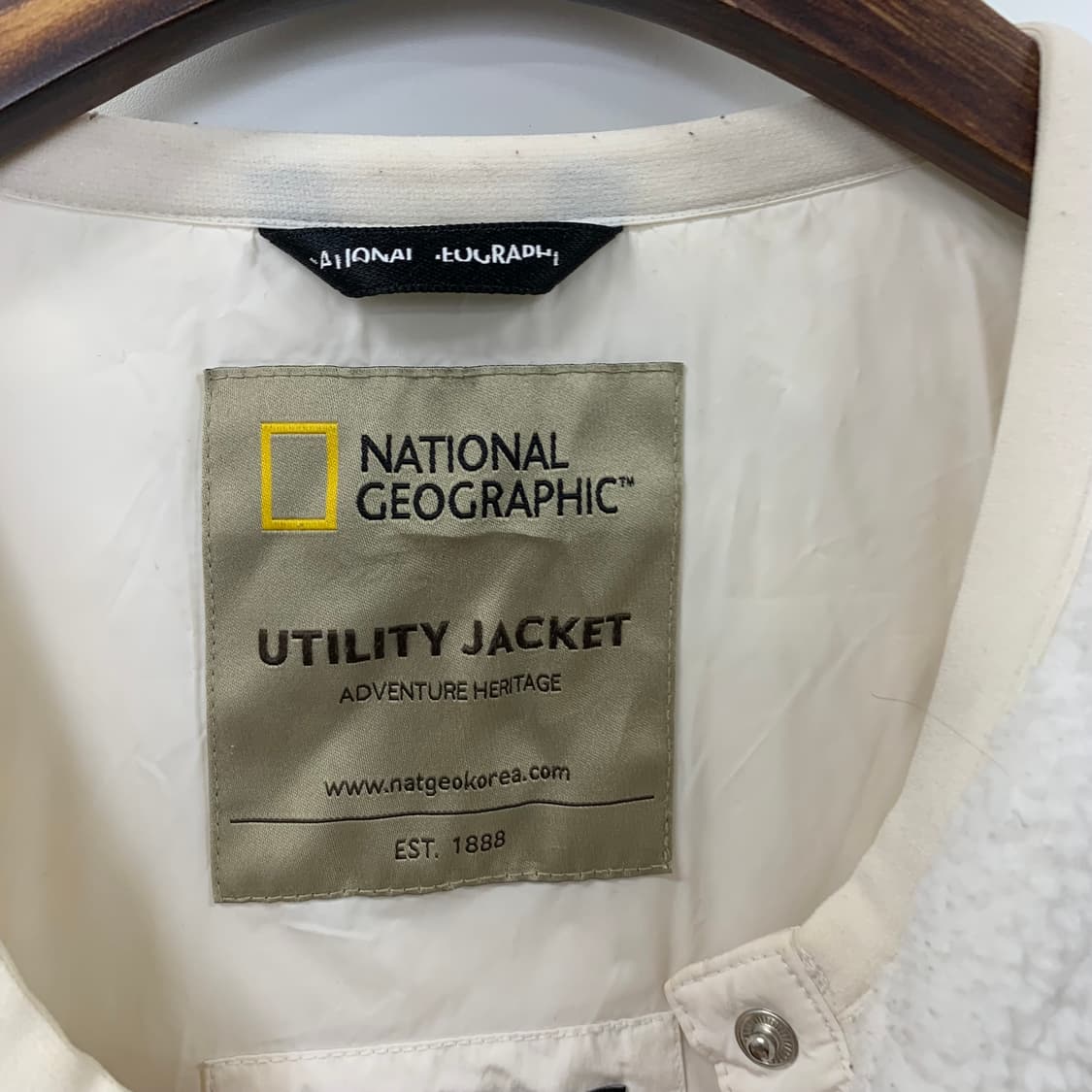 네셔널지오그래픽 화이트 플리스 퀼팅 자켓 상품이미지6