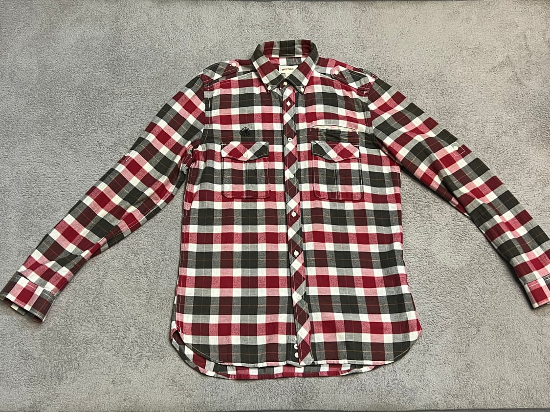 100 Diesel 디젤 플란넬 체크셔츠  상품이미지2