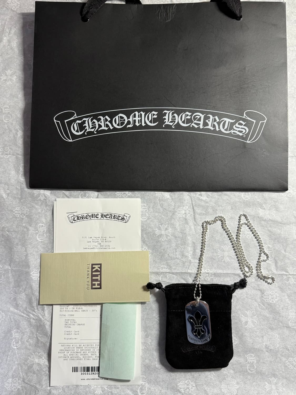 크롬하츠 플레어 도그택 네크리스 실버 상품이미지6