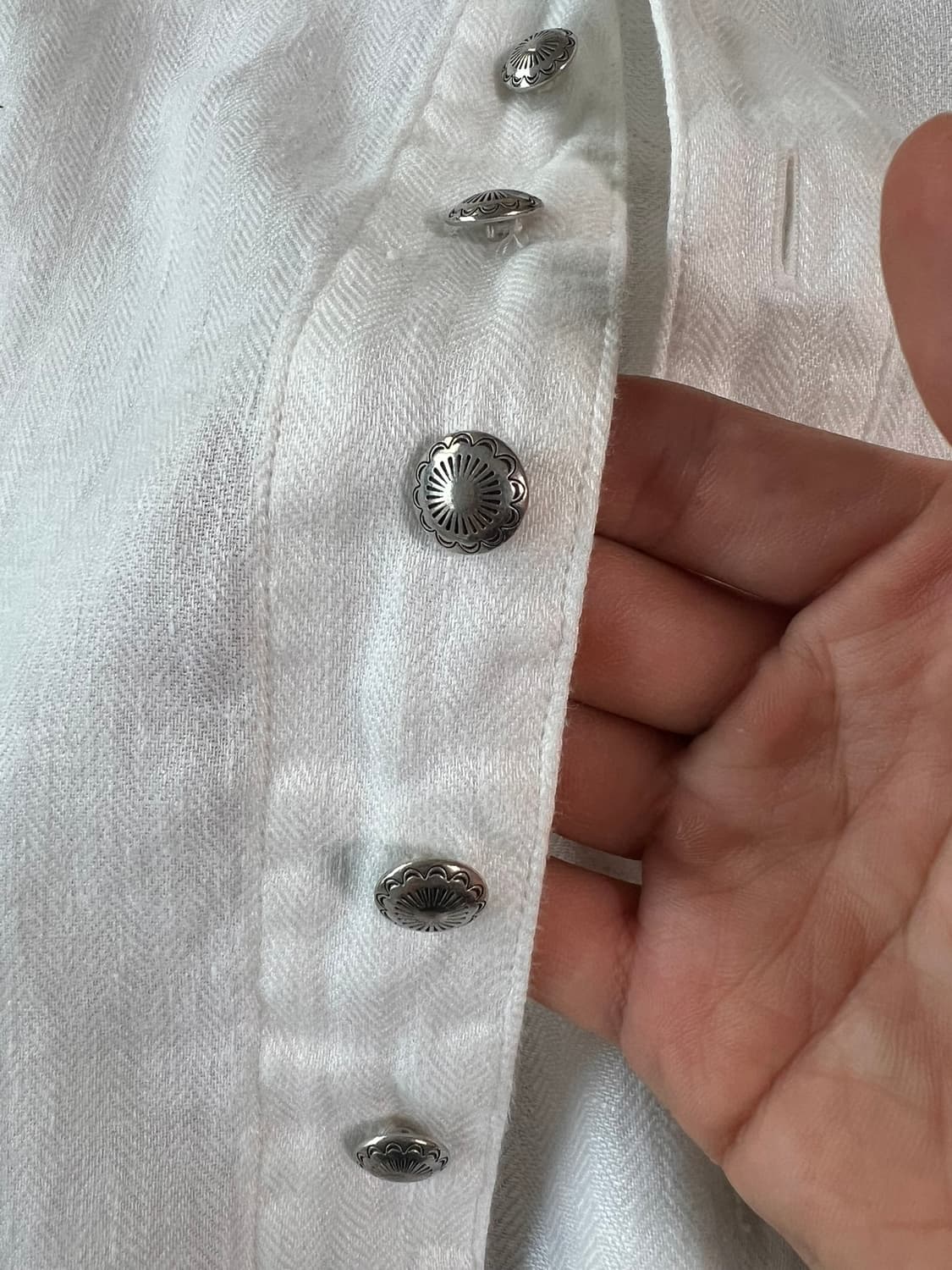 캐피탈 KAPITAL 거즈 린넨 헤링본 스탠드 페니 셔츠 상품이미지6