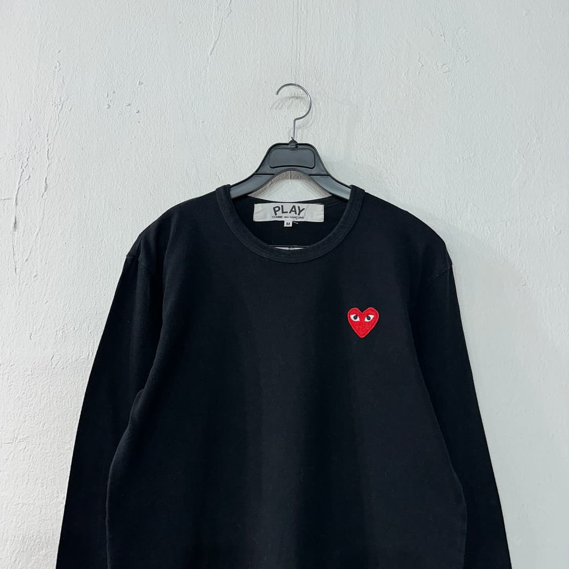 꼼데가르송 레드와펜 긴팔티 M 상품이미지2