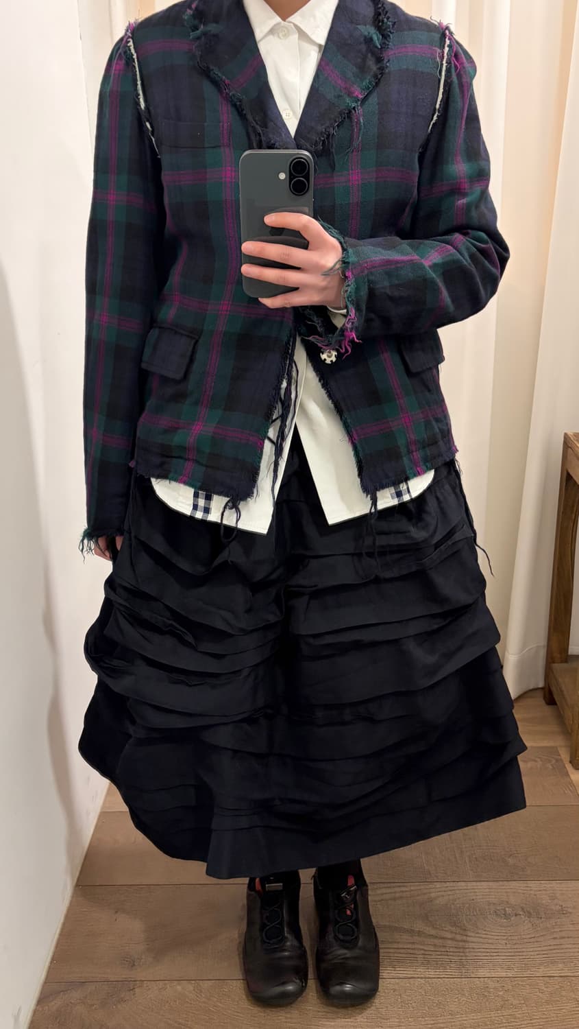 Check Closing Detail Distressed Jacket 상품이미지9