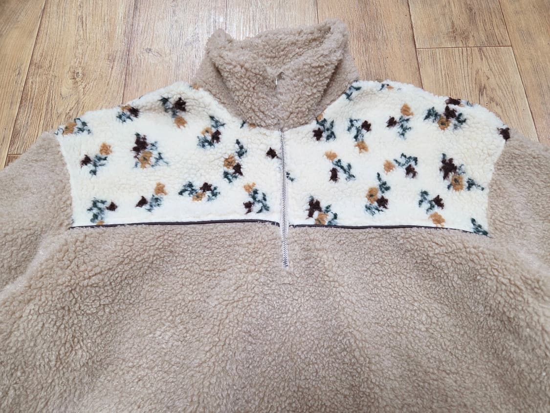 엽페(YUPPE) 플라워 플리스 반집업티 프리사이즈 새상품 상품이미지7