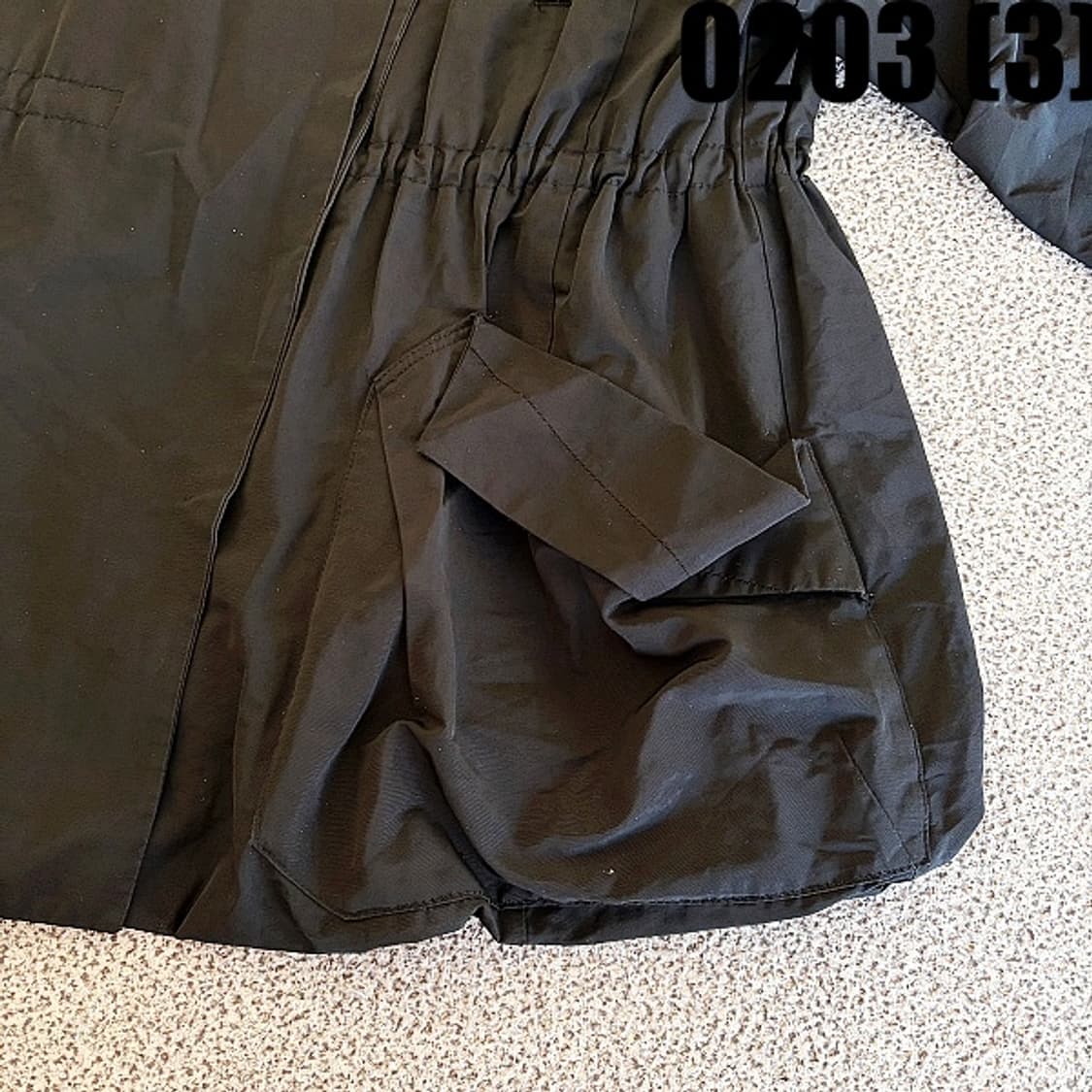 [실측확인] 시슬리 블랙 후드 숏 야상 후드점퍼 상품이미지3