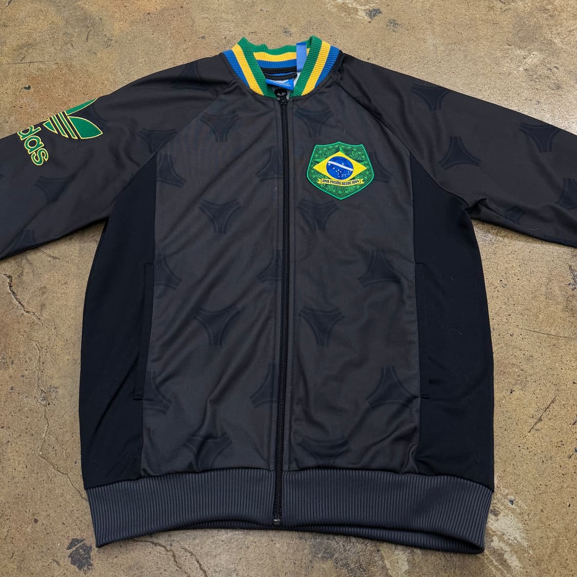 [정품/105] 아디다스 브라질 트랙탑 블랙 져지 b16 상품이미지3